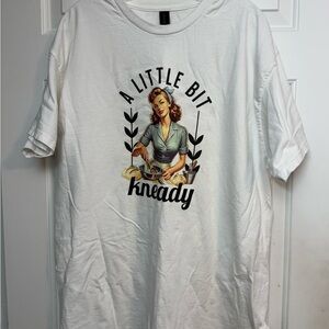 White Graphic Tee with Retro Design